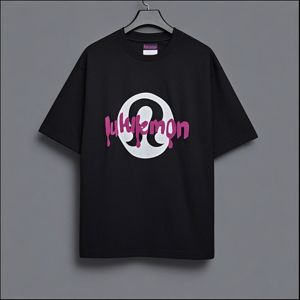 NWT Lululemon Printed Black Short-Sleeved T-Shirt